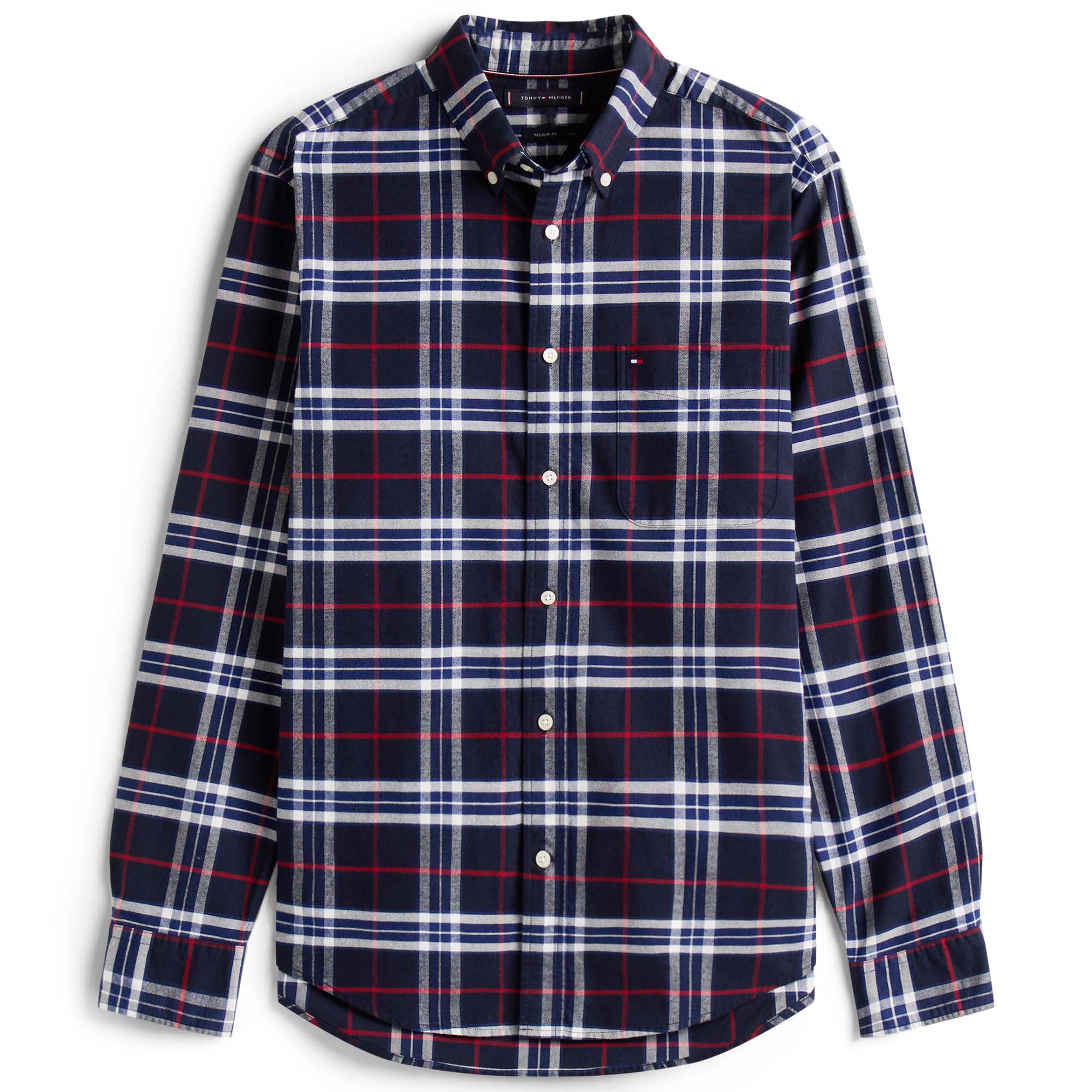 BRUSHED_OXFORD_CHECK_MW0MW40894_0MU_Image_1