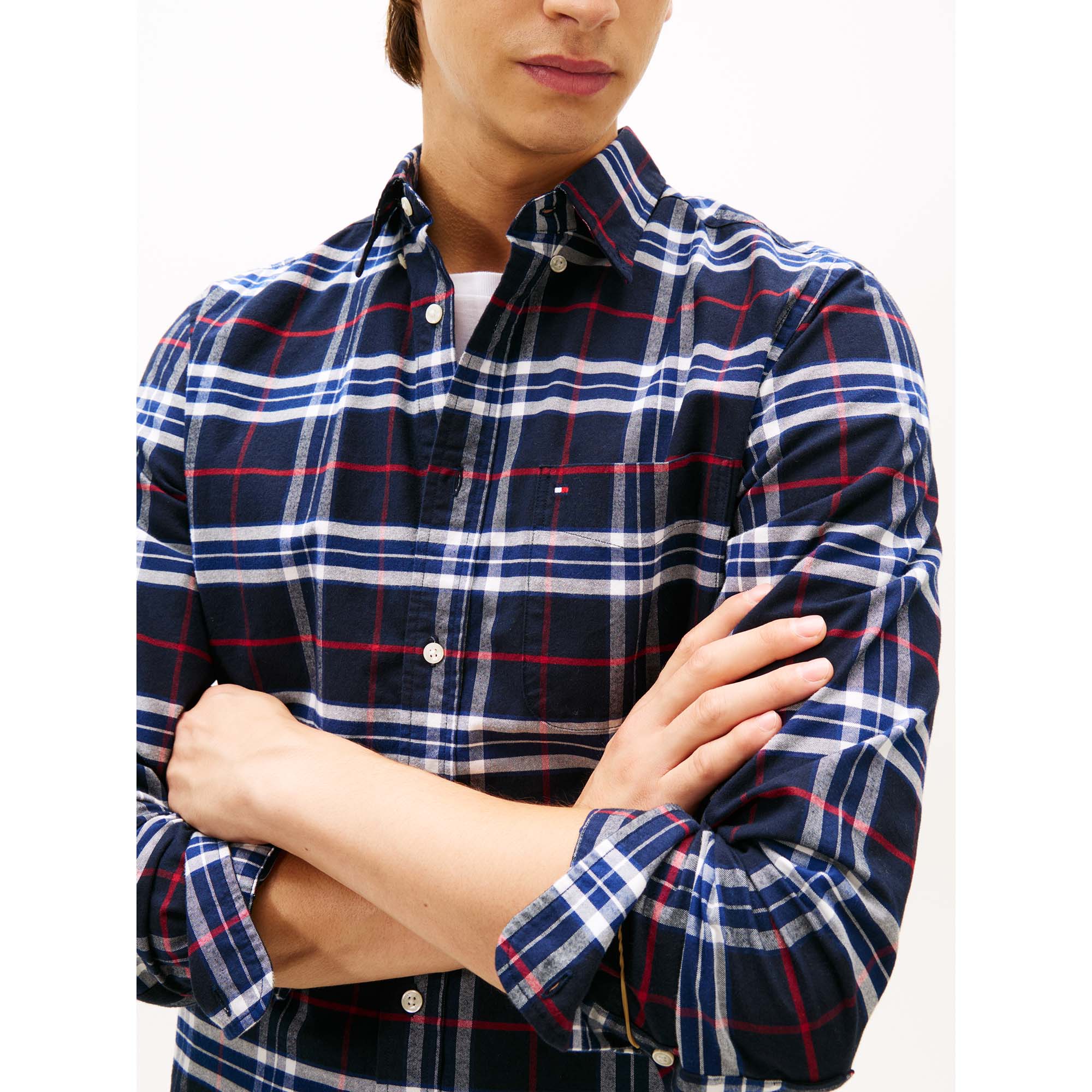 BRUSHED_OXFORD_CHECK_MW0MW40894_0MU_Image_4