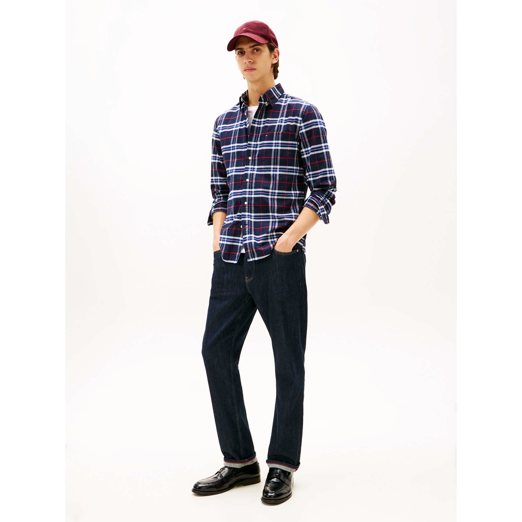 BRUSHED_OXFORD_CHECK_MW0MW40894_0MU_Image_5