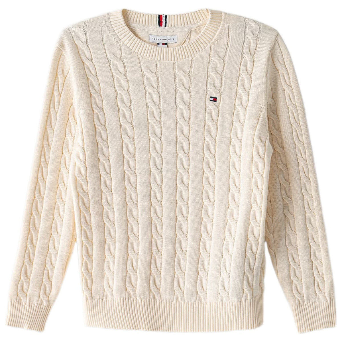 COTTON_CABLE_SWEATER_KB0KB09753T_Z00_Image_1