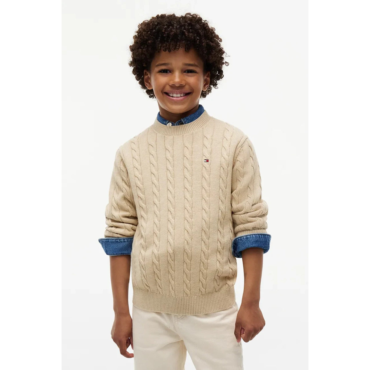 COTTON_CABLE_SWEATER_KB0KB09753T_Z00_Image_2