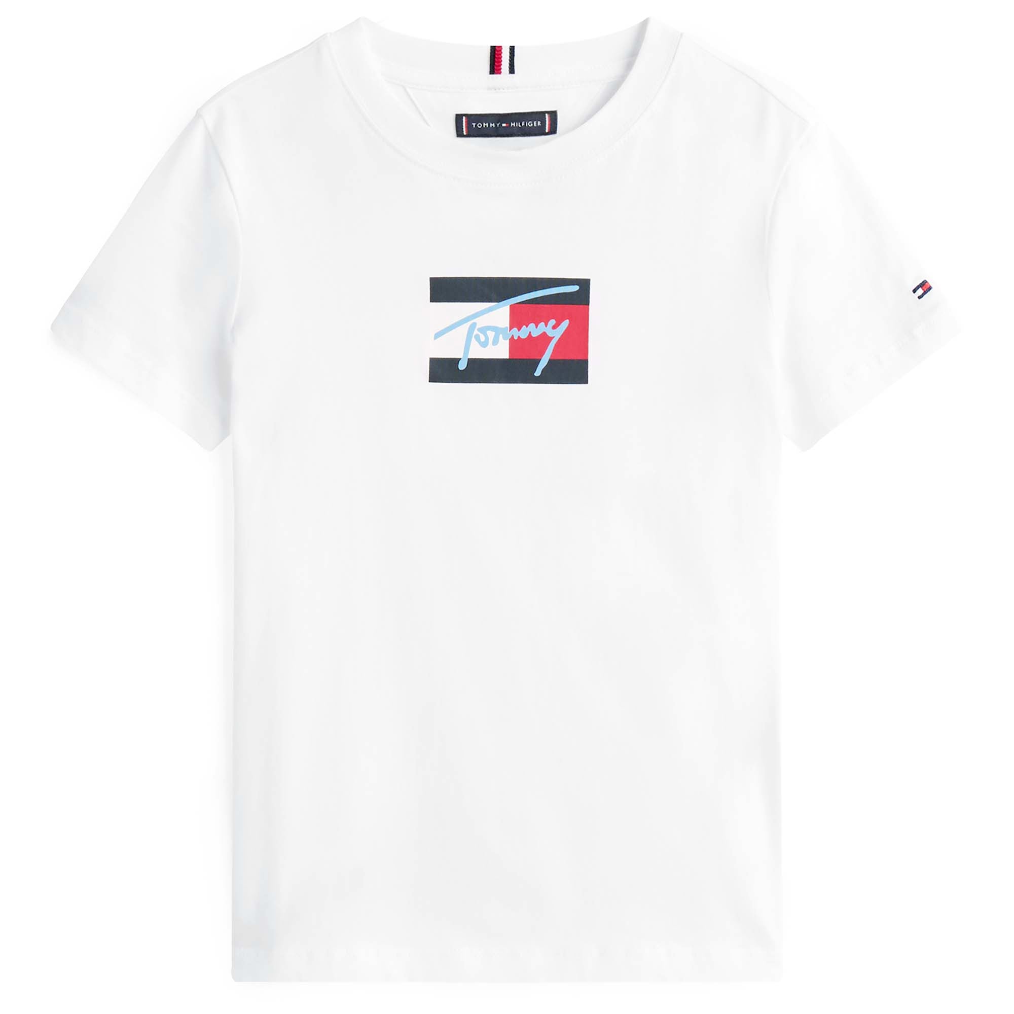 TOMMY_SCRIPT_FLAG_PRINT_TEE_SS_THKB0KB09725T_YBR_Image_1