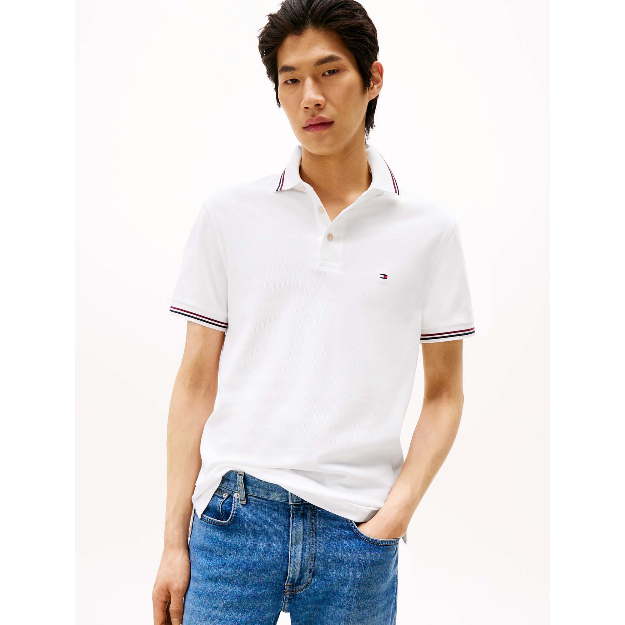 TIPPED_SLIM_FIT_POLO_MW0MW37346_YBR_Image_2