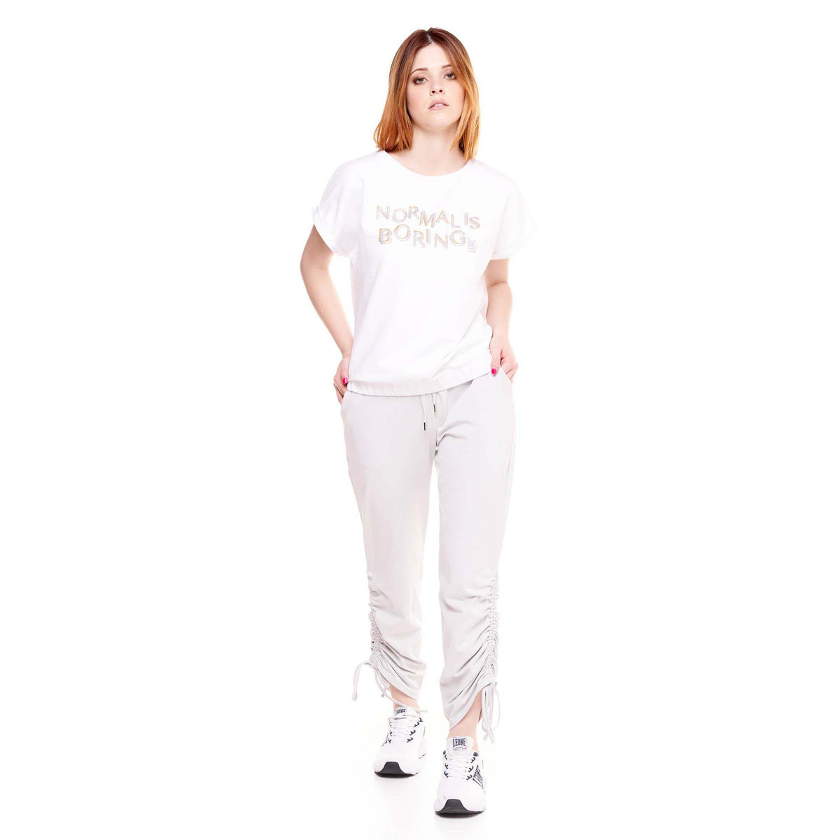WOMAN_CREWNECK_SHORT_SLEEVES_GOLDSILVER_W4733T6F40_00_Image_2